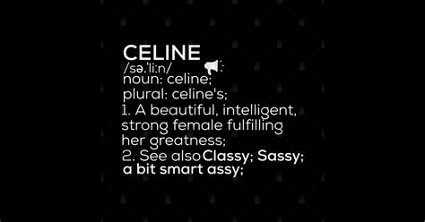 definition of celine|Celine in french.